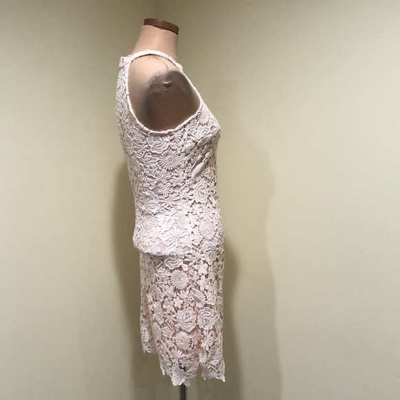 Lulu’s Love Poem Dress Size Small Pastel Pink Floral Guipure Lace - Picture 3 of 8